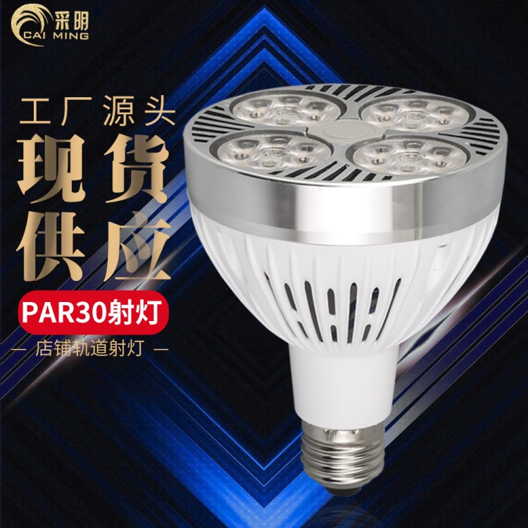 廠家現(xiàn)貨批發(fā)par30軌道燈E27節(jié)能螺牙燈泡 led PAR燈35W