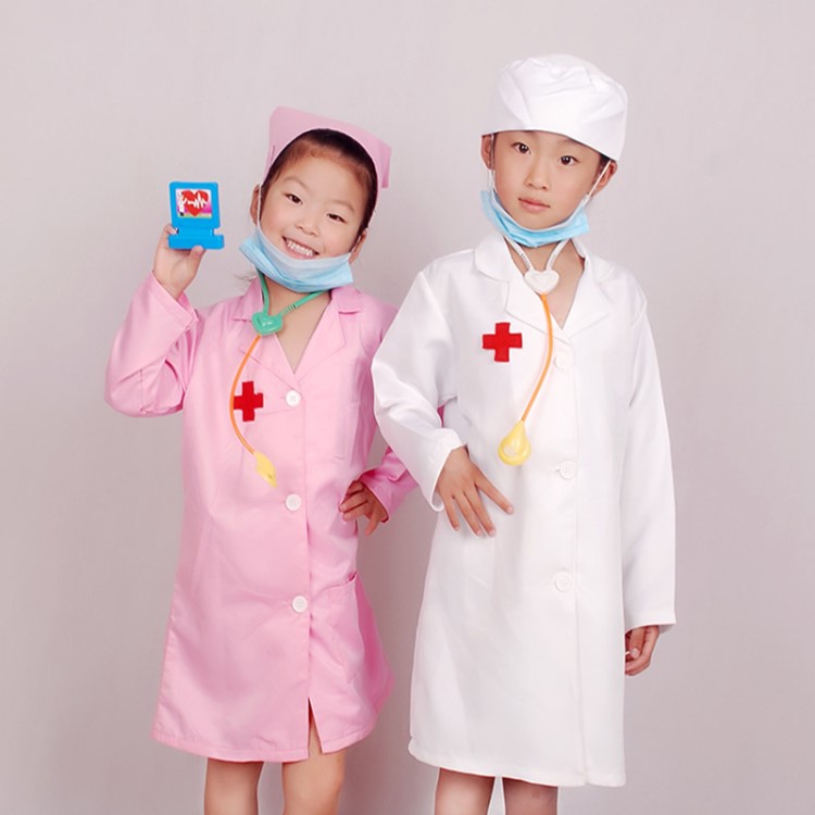 萬圣節(jié)兒童道具服幼兒演出服元旦表演服小學(xué)生醫(yī)生護(hù)士消防員服裝