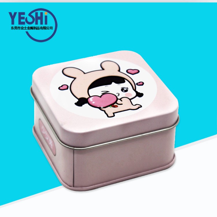 供應73MM手表鐵盒包裝 馬口鐵兒童手表包裝盒 爆款小方表鐵盒包裝