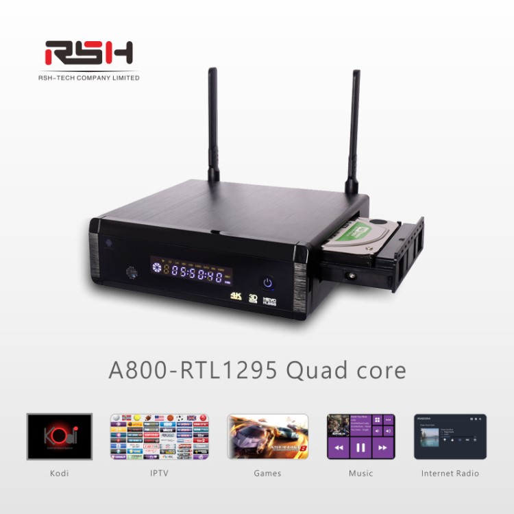 新品RTD1295 網(wǎng)絡(luò)媒體播放器 2G/16G ，雙核wifi4K安卓6.0機頂盒