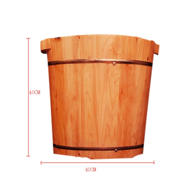 廠家直銷香柏木洗腳桶家用加厚泡足木桶熏蒸帶蓋按摩足浴盆泡腳