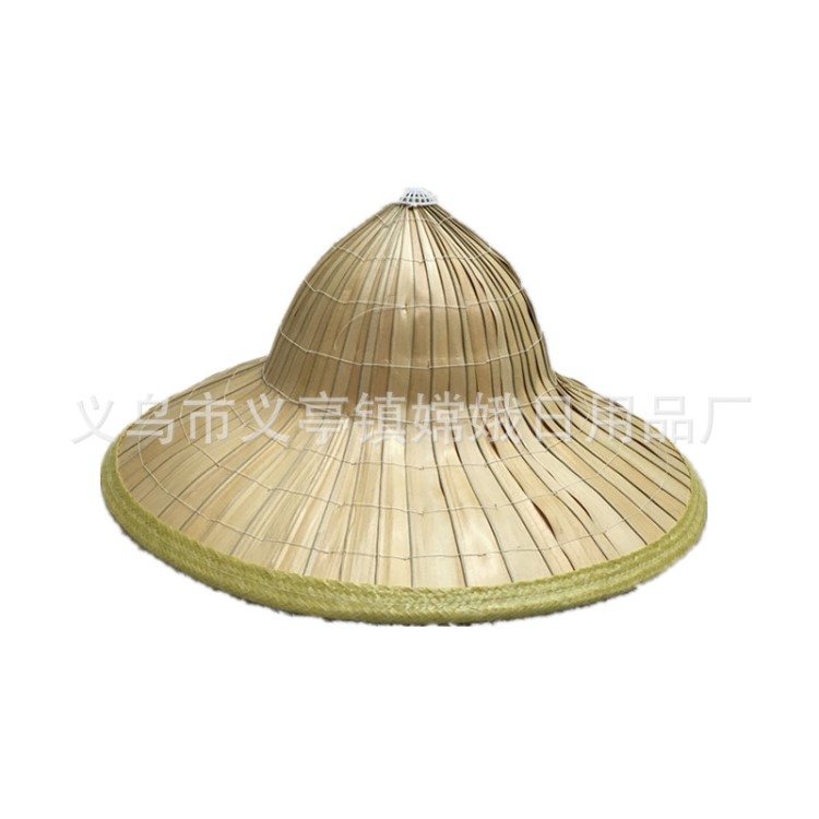 草帽 帽子 斗笠 大檐粽葉帽 手工編織包邊粽葉帽 林沖帽 越南帽