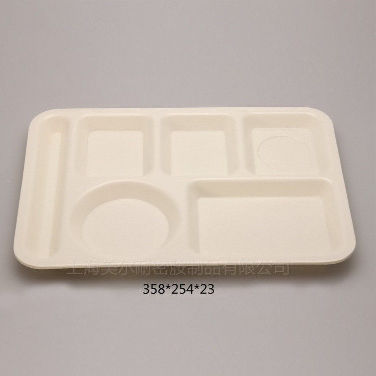 餐盤(pán)食堂餐盤(pán)多格盤(pán)單位學(xué)校食堂餐盤(pán)美爾耐快餐盤(pán)定制logo6014