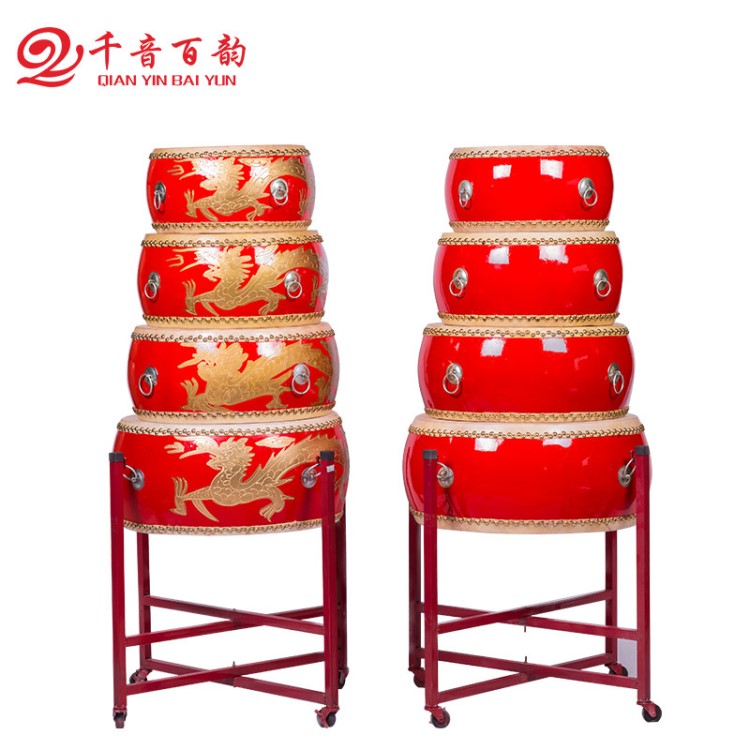 廠家批發(fā)牛皮鼓大鼓成人演出盤鼓威風(fēng)鑼鼓兒童扁鼓中國紅龍鼓堂鼓