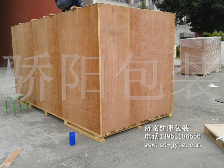 jy山東濟南扣件箱，鍍鋅鋼帶包邊木包裝箱X