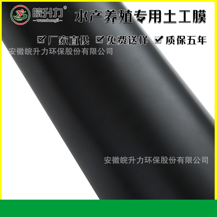 皖升力牌土工膜防滲膜水產(chǎn)養(yǎng)殖業(yè)專(zhuān)用防滲蓄水池魚(yú)池防漏黑地膜