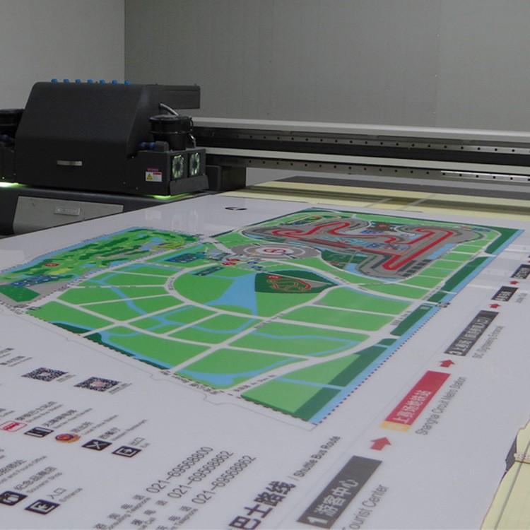 廠家直銷數碼噴繪uv打印亞克力pvc平板打印景點導視圖指示牌