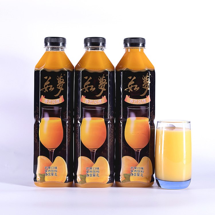 Rougemont大湖茹夢果汁香芒風(fēng)情芒果口味果肉飲料1L*12瓶整箱裝