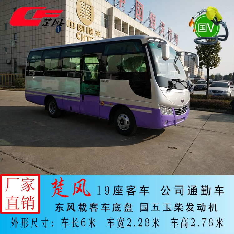 廠區專用楚風牌B證駕駛19座中巴客車 6米小型通勤客車