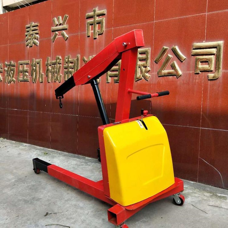 四輪移動(dòng)式單臂吊車 500kg、1噸電動(dòng)升降提升機(jī) 半電動(dòng)液壓小吊機(jī)
