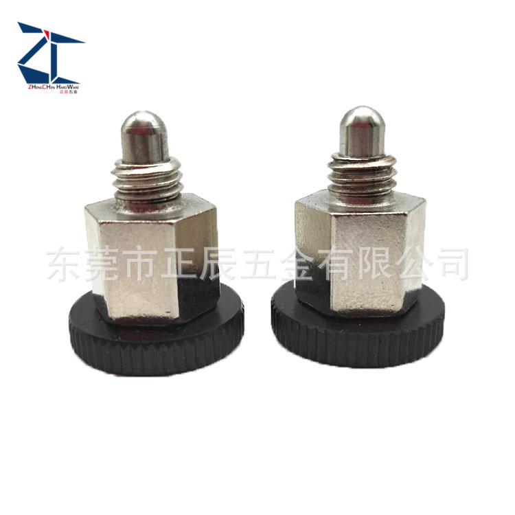 工廠批發(fā)零售簡易復(fù)位型旋鈕分度銷PMXSM810鍍鎳迷你型旋轉(zhuǎn)定位銷