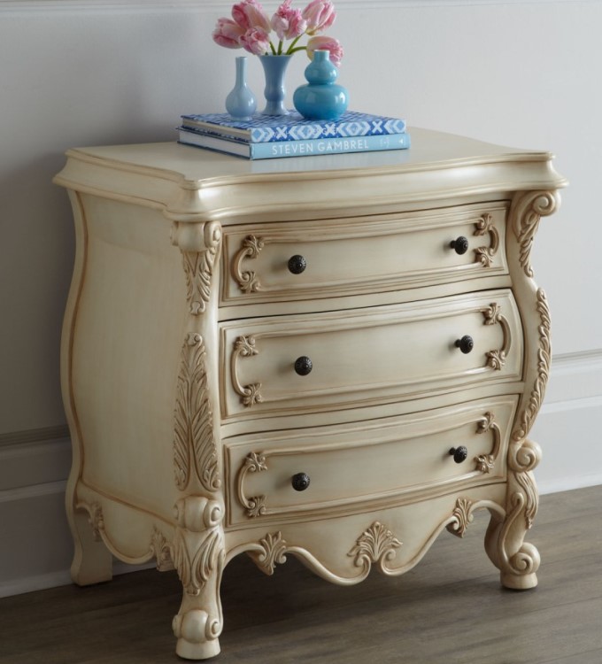 美式乡村实木雕花床头柜欧式别墅会所简约雕花储物可定制卧室家具