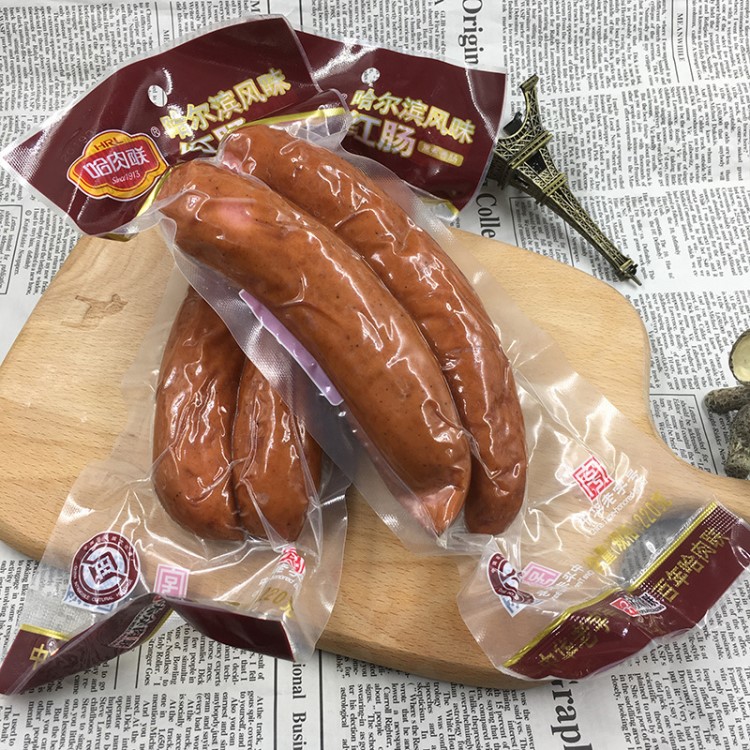 哈肉聯(lián)紅腸220g東北哈爾濱特產(chǎn)風(fēng)味即食豬肉火腿腸烤香腸熟食