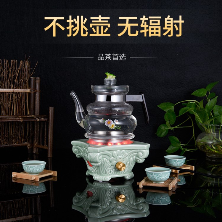 養(yǎng)生羅馬柱電茶爐 陶然爐 玻璃煮茶壺?zé)畨丶矣棉k公茶具禮品