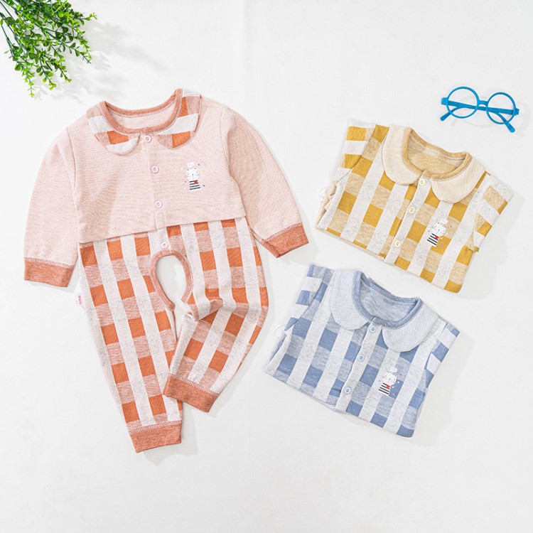 2019秋冬季新款嬰幼兒連體衣兒童卡通居家服舒絨面料爬服一件代發(fā)