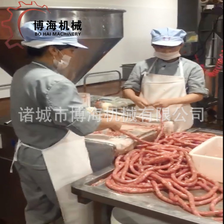 火腿腸生產(chǎn)線 塑料腸衣素食肉腸灌腸機打卡機 氣動打卡機