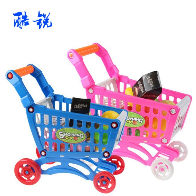 兒童購物車 兒童購物車手推車 過家家玩具 雙層兒童仿真小購物車