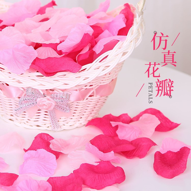 厂家直销无纺布仿真花瓣结婚求婚浪漫撒花瓣生日婚礼婚庆场景布置