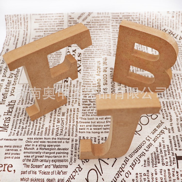 歐美可愛木質英文字母數(shù)字符號圖案批發(fā) DIY門牌掛板廠家一手貨源