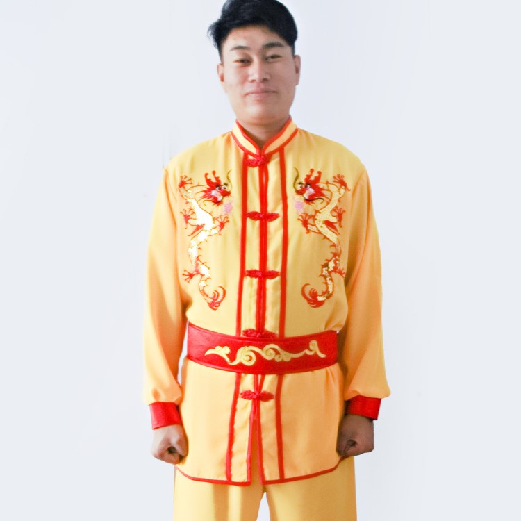 廠家直銷新款秧歌服舞龍服裝 鑼鼓隊服裝 打鼓服 龍舟服批發