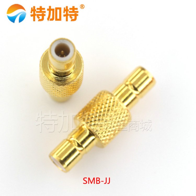 50歐射頻同軸連接器SMB-JJ 雙通公轉(zhuǎn)公轉(zhuǎn)接頭 RF鍍金直通天線座子