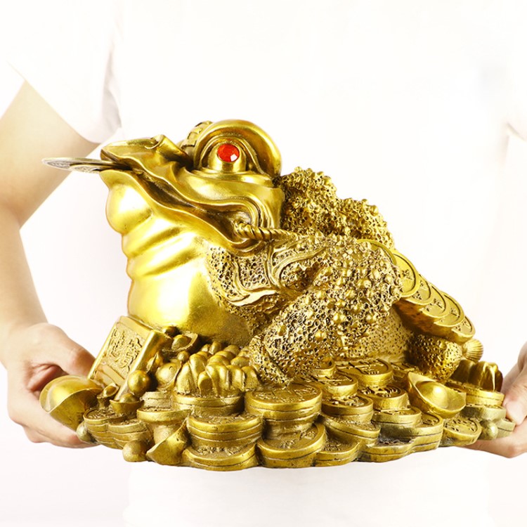 銅金蟾招財(cái)擺件三足金蟬元寶蟾蜍銅器工藝品開業(yè)禮品廠家批發(fā)
