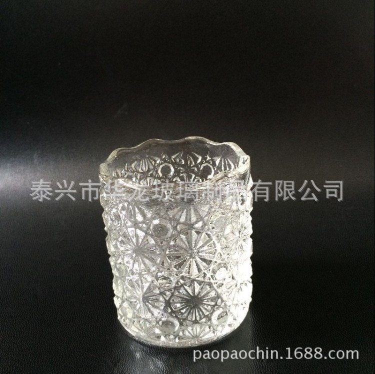 大量供貨     創(chuàng)意歐式玻璃燭杯    玻璃工藝品    烤花工藝