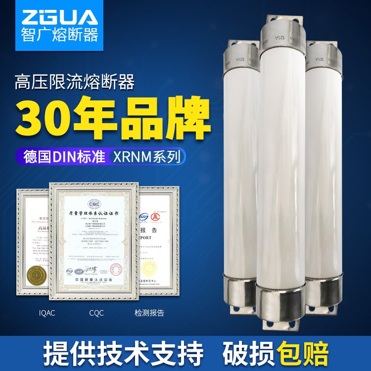 ZGUA智廣電動機保護熔斷器XRNM1-12KV高壓交流母線式插入式熔斷器