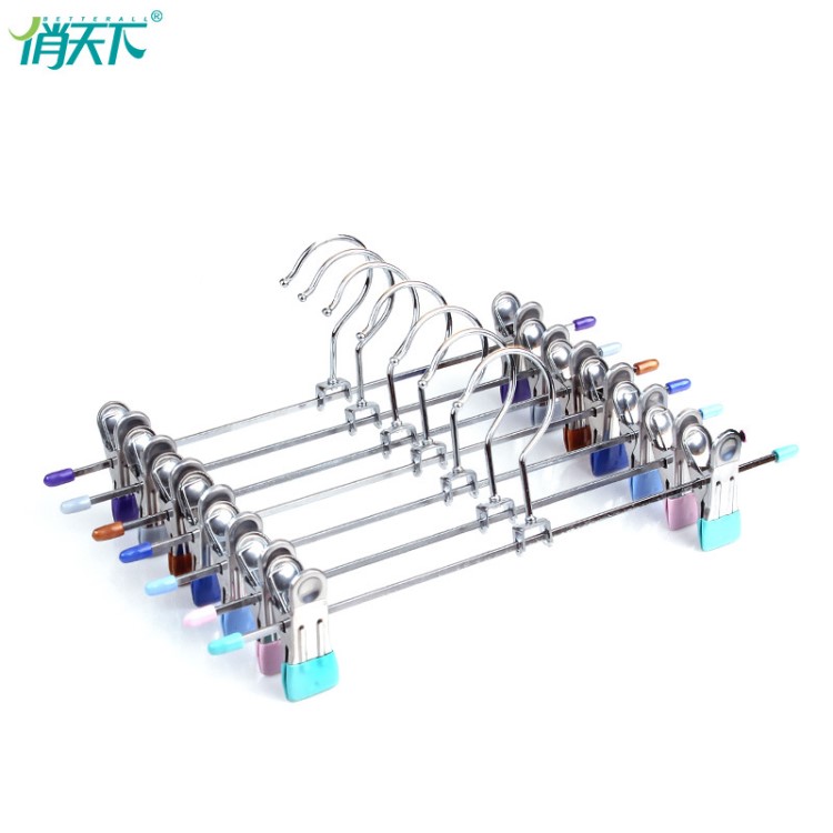 俏天下裤架裤夹子批发内衣架带夹子晾晒裙裤夹子衣架家用无痕