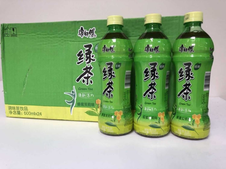 批發(fā)康師傅中瓶綠茶500ml15瓶新日期整箱起批