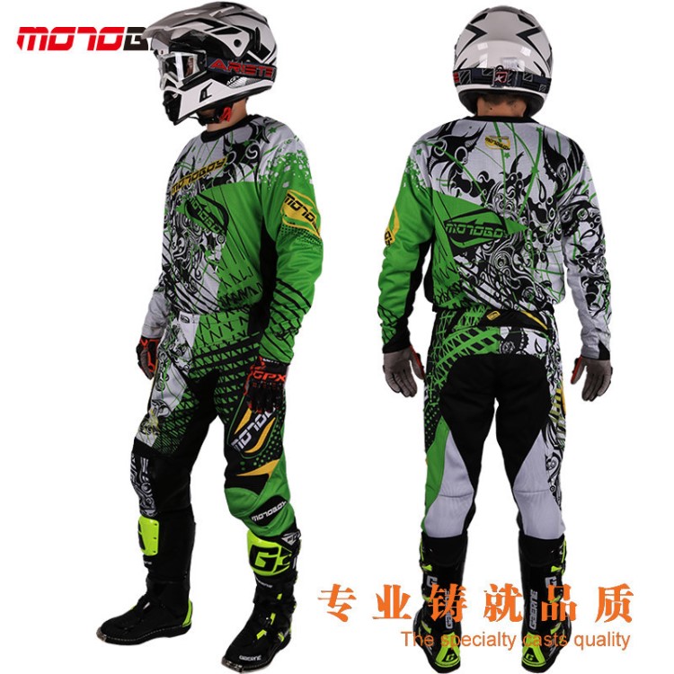 MOTOBOY摩托車(chē)越野服套裝摩托車(chē)騎行T恤四季賽車(chē)服透氣防摔褲子男