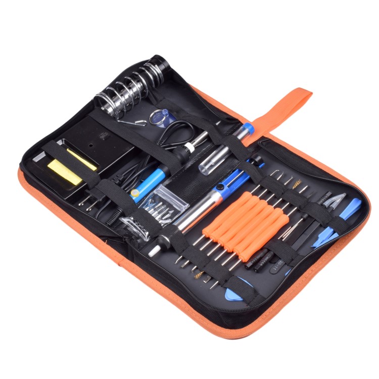 110v 60w 電烙鐵內(nèi)熱式可調(diào)焊頭 烙鐵套裝工具包 焊接烙鐵