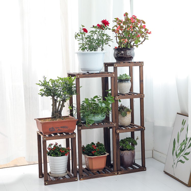 北歐室內(nèi)花架落地簡(jiǎn)約客廳工藝品盆栽擺放花架多層綠蘿花店展示架