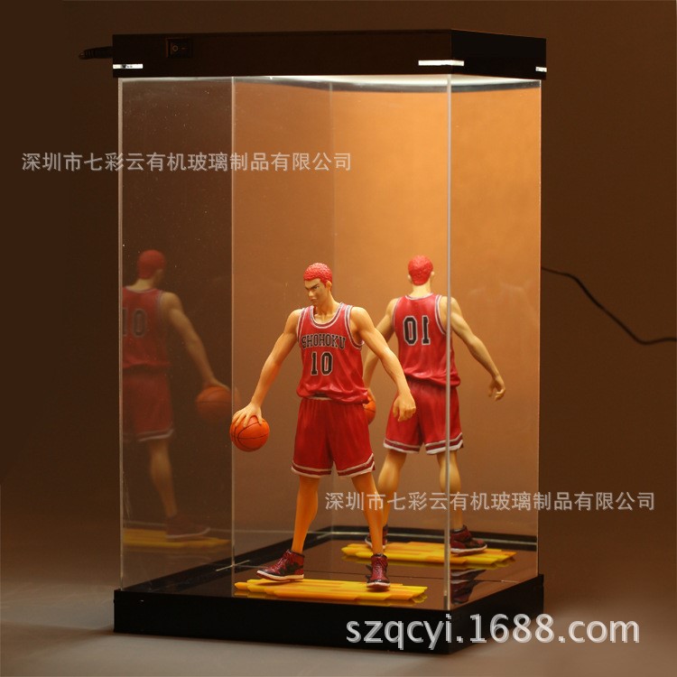 有機(jī)玻璃動(dòng)漫手辦高達(dá)模型無(wú)縫嵌裝亞克力展示盒燈飾定做 防塵盒