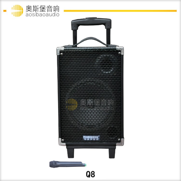 Q8 大功率電瓶拉桿音箱 便攜式移動戶外音響 無線話筒廣場舞晨練