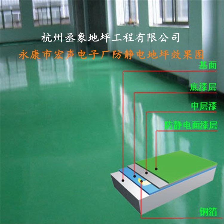 丞象牌廠房凈化潔凈室施工防靜電地坪漆，無塵車間地板漆-耐磨