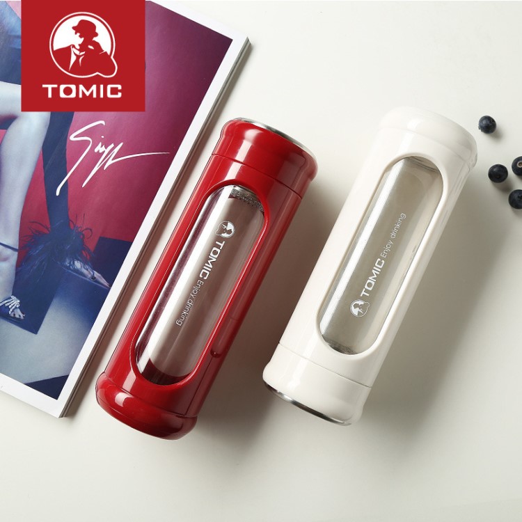 TOMIC/特美刻時(shí)尚創(chuàng)意玻璃杯耐熱防摔便攜隨手杯辦公水杯團(tuán)購(gòu)定制