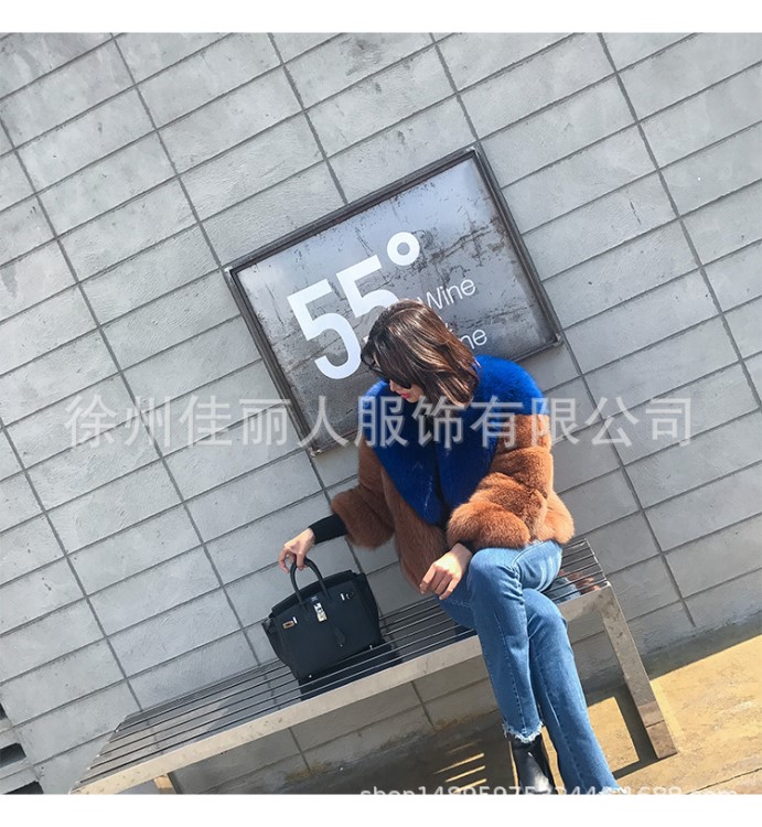 冬季仿皮草外套歐美新款狐貍毛皮草翻領(lǐng)外套女士仿皮草外套女批發(fā)