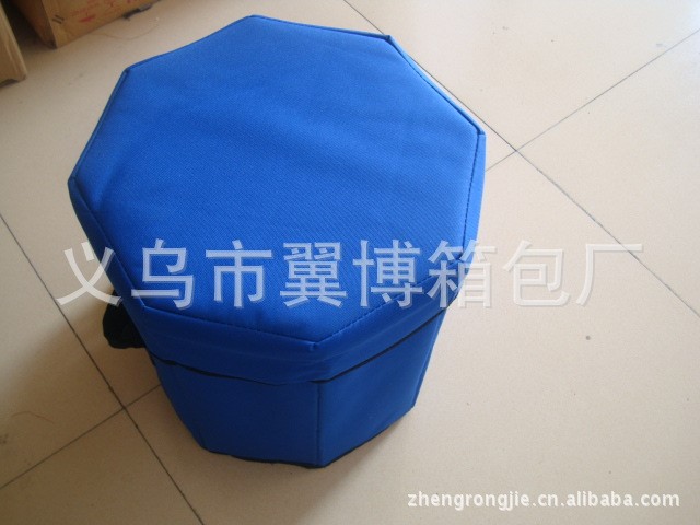 廠家供應八角冰桶  藍色600D牛津布可折疊冰桶