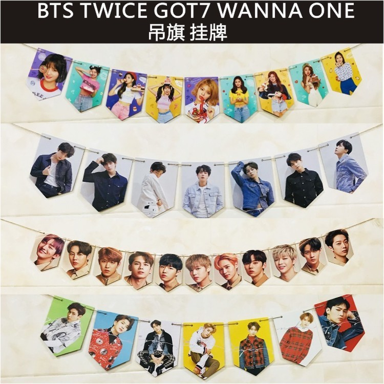 BTS吊旗 BLACKPINK GOT7 防彈少年團你寫真海報裝飾掛畫貼畫周邊