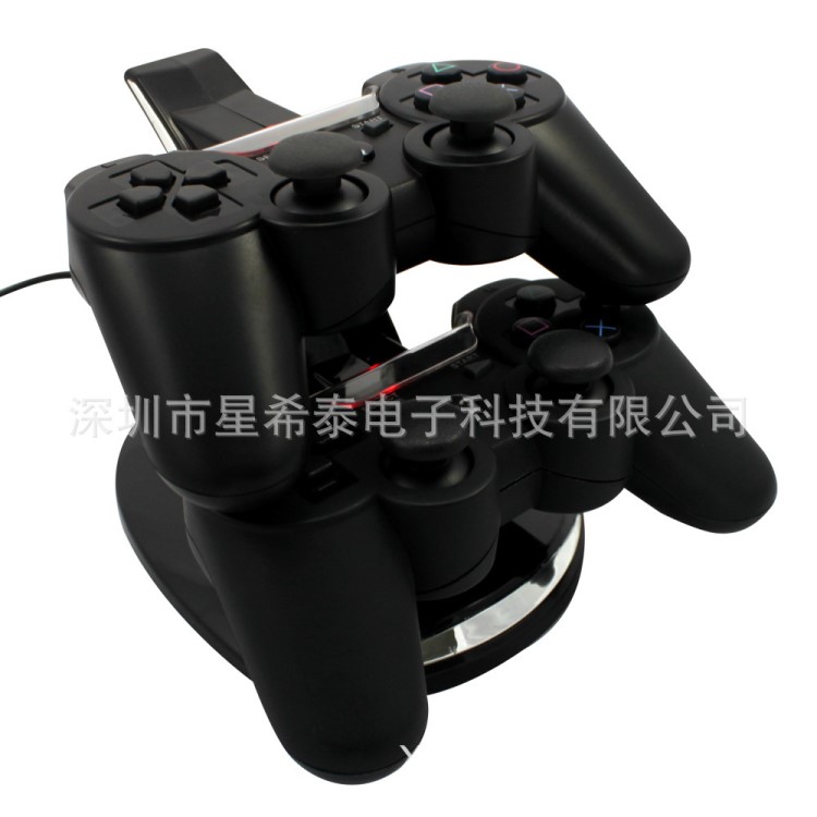 PS3藍光手柄雙充 PS3飛機架手柄座充 游戲機充電器配件