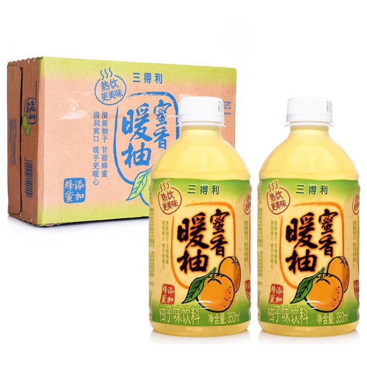 三得利（Suntory）蜜香暖柚350ML24瓶 整箱 柚子味饮料