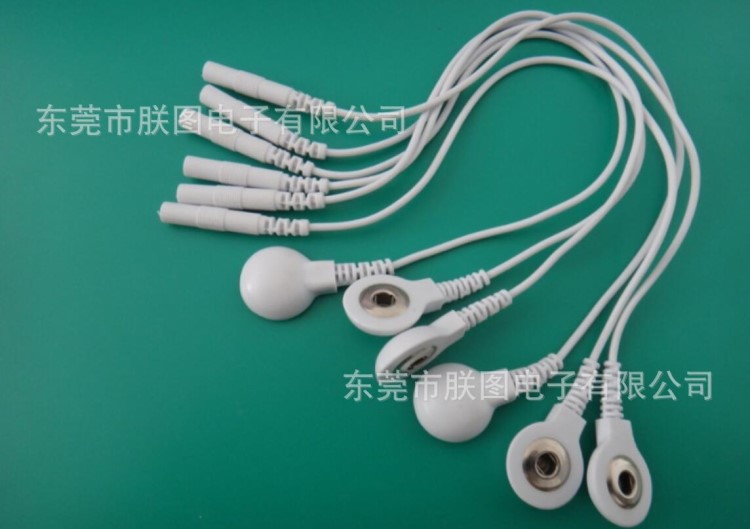 儀夾子線 鱷魚夾轉(zhuǎn)換線，尾巴線，紐扣線紐扣式銅箔絲電極線