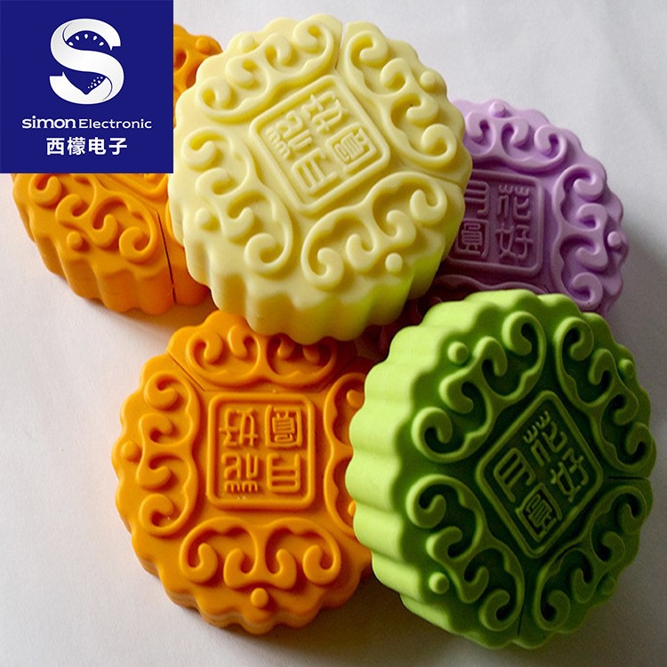 廠家定制仿真食品優盤 pvc軟膠U盤8g16g 批發中秋花好月圓月餅U盤