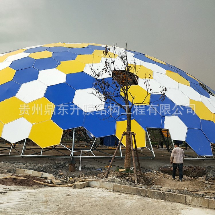 定制批发钢结构景观棚公园钢结构遮阳棚雨棚大型户外景区棚