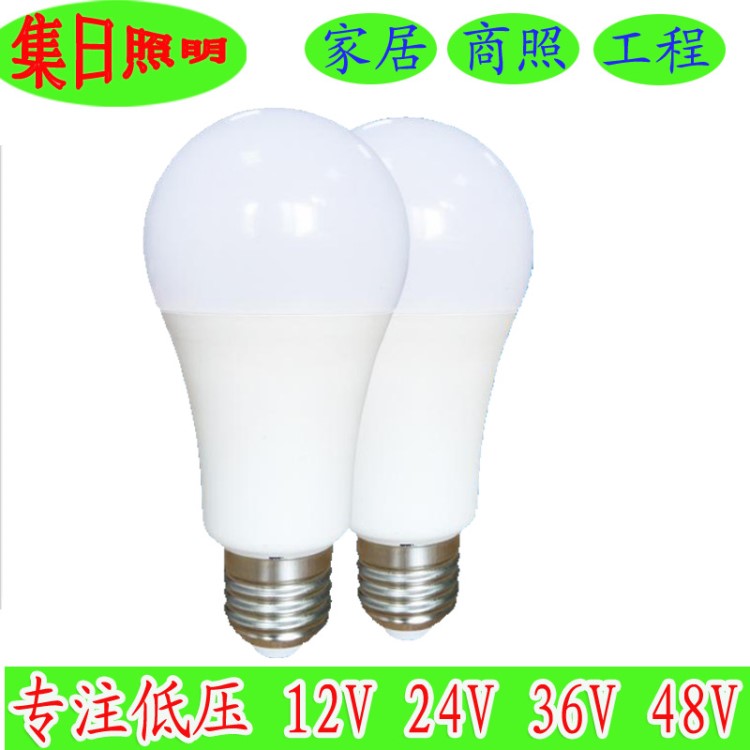 塑包鋁球泡燈12W  AC/DC24V  12W低壓節能燈泡 地下室防潮球泡燈