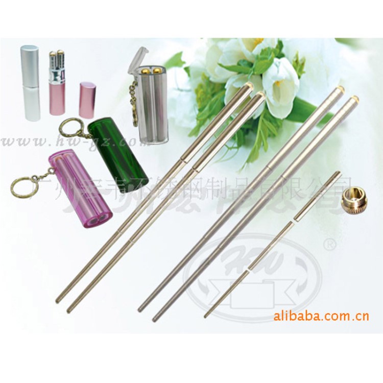廠家供應(yīng)韓國特色環(huán)保便攜筷 不銹鋼三節(jié)筷(三截筷)旅行套裝