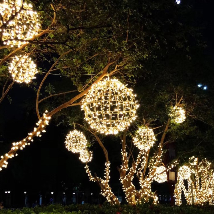 星溢LED藤球燈樹掛燈戶外防水工程商場市政街道亮化裝飾圓球彩燈