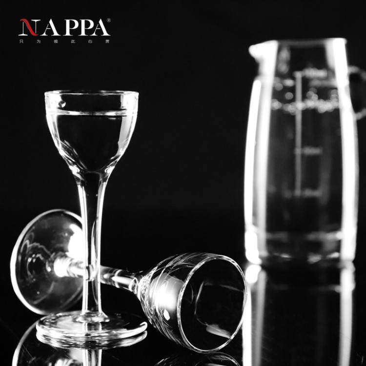 NAPPA 無(wú)鉛水晶玻璃白酒杯套裝 烈酒杯清酒杯家用白酒杯20ml