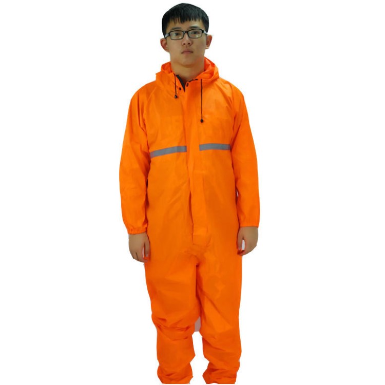 新品創(chuàng)意連體雨衣防水防雨防油防塵服噴漆防hu服勞保連體工作服男